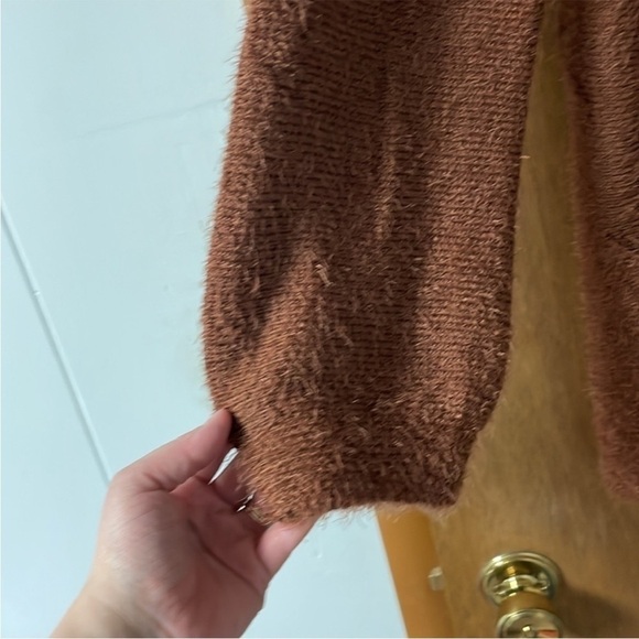 size XL brown double breasted sweater Blazer - Picture 3 of 5